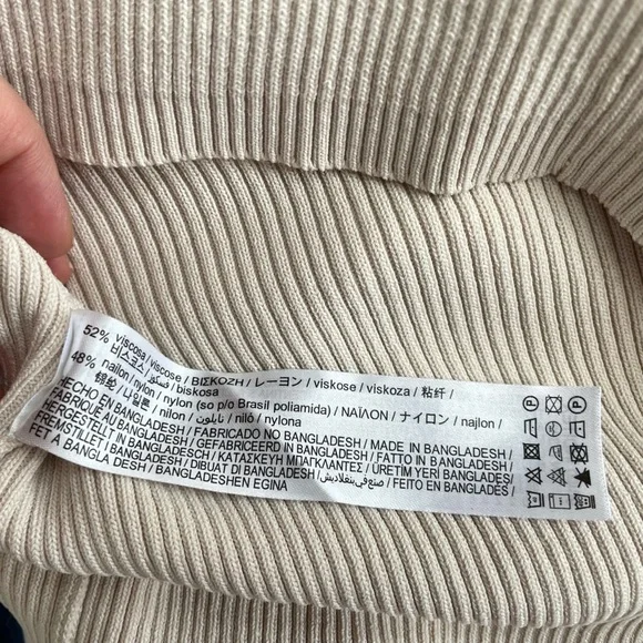 Zara Ecru Ribbed Knitted Crop Cardigan M - Picture 12 of 14